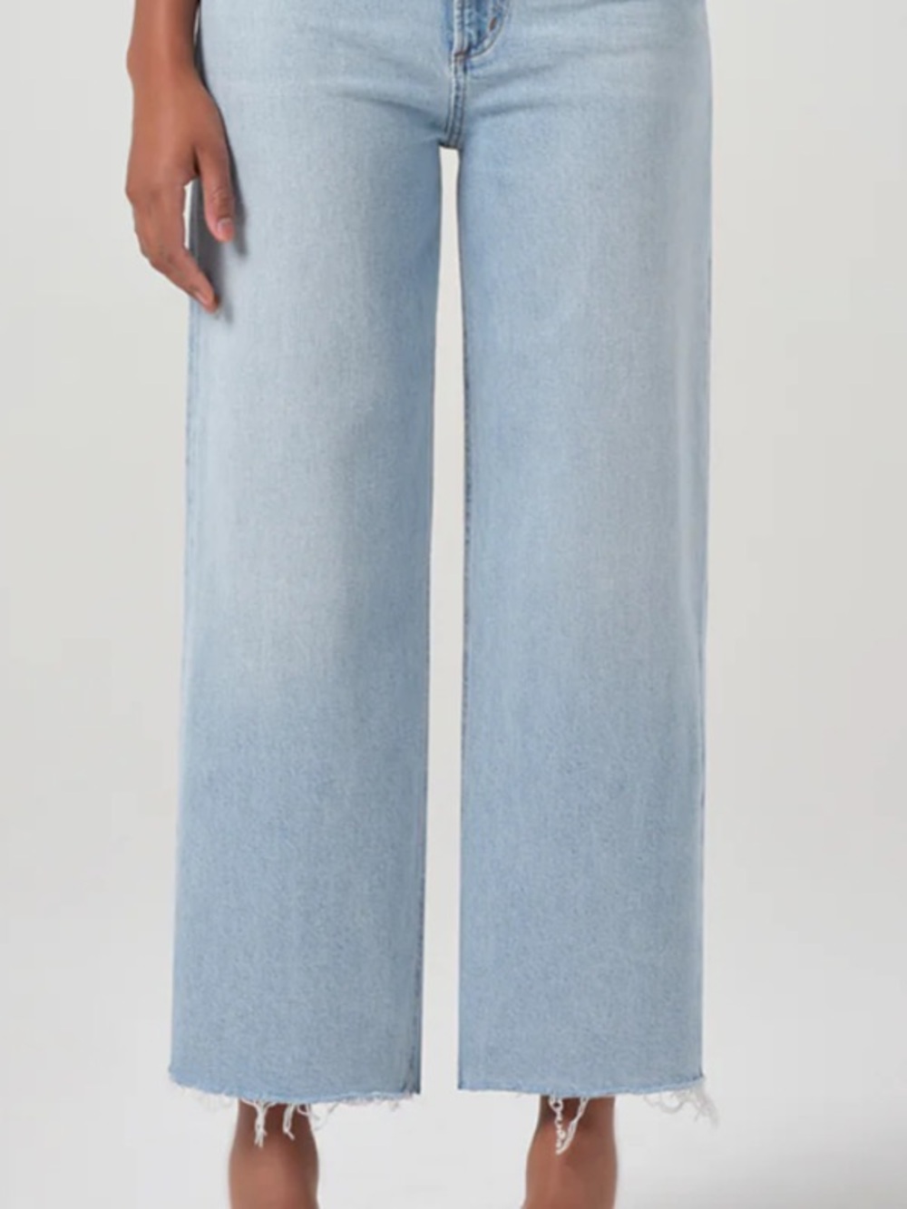Agolde Ren Wide-Leg Crop Jeans in Beam